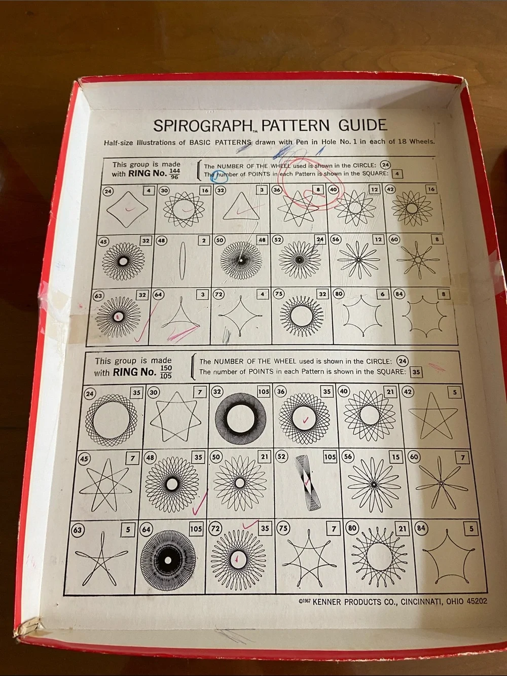 Vintage 1967 Kenner Spirograph No. 401   Original Box with All Gears.